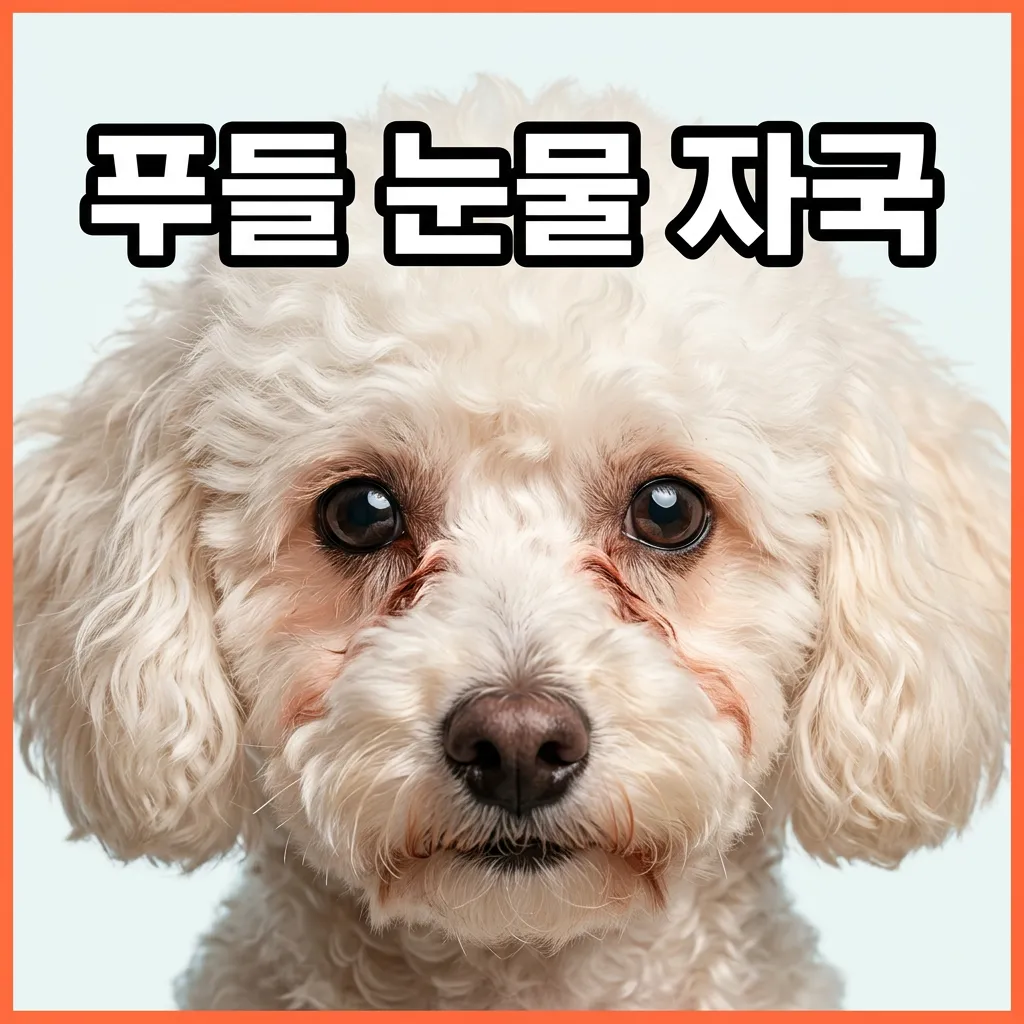 푸들 눈물 자국 심한 이유와 집에서 관리하는 방법