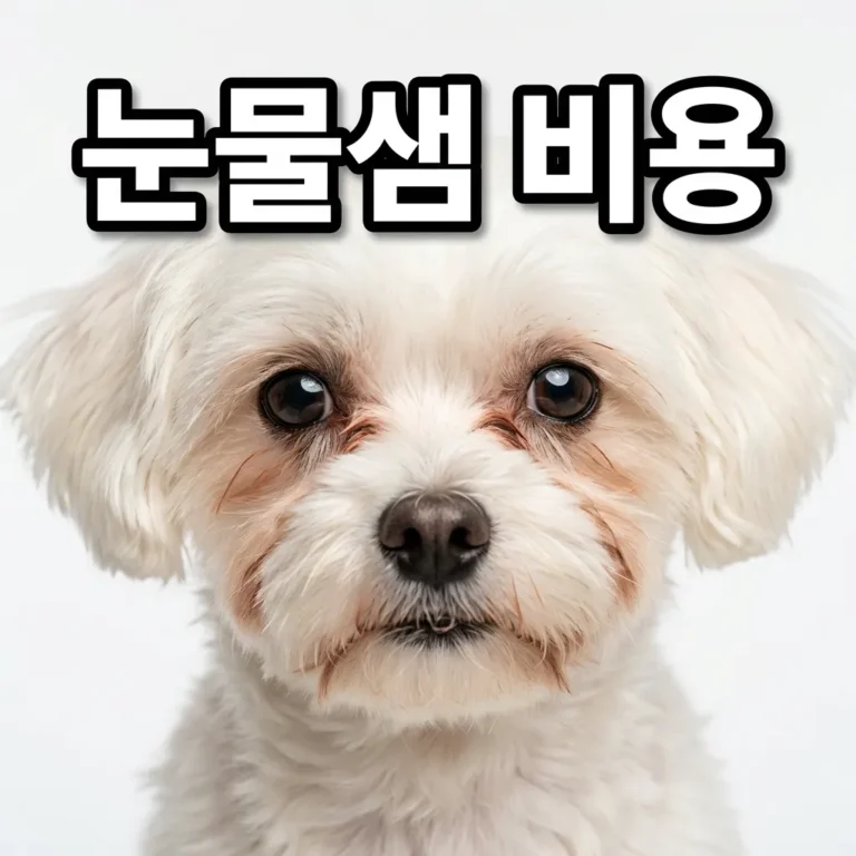 말티즈 눈물샘 막힘 증상과 치료비용 — 유루증 완전 정리