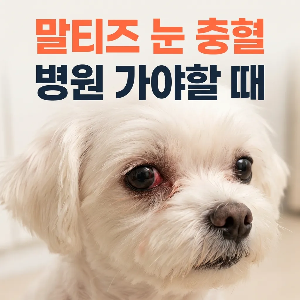 말티즈 눈 충혈 원인 4가지와 지금 병원 가야 하는 기준