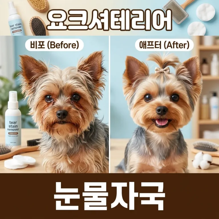 요크셔테리어 눈물자국 원인 4가지와 착색 줄이는 관리법