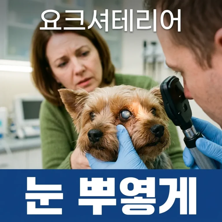 요크셔테리어 눈 뿌옇게|백내장 초기 증상 5가지 확인