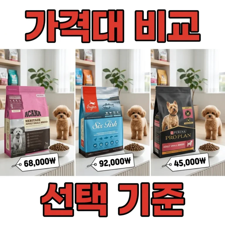 비숑 눈물 자국 사료 가격대별 비교와 선택 기준 3가지