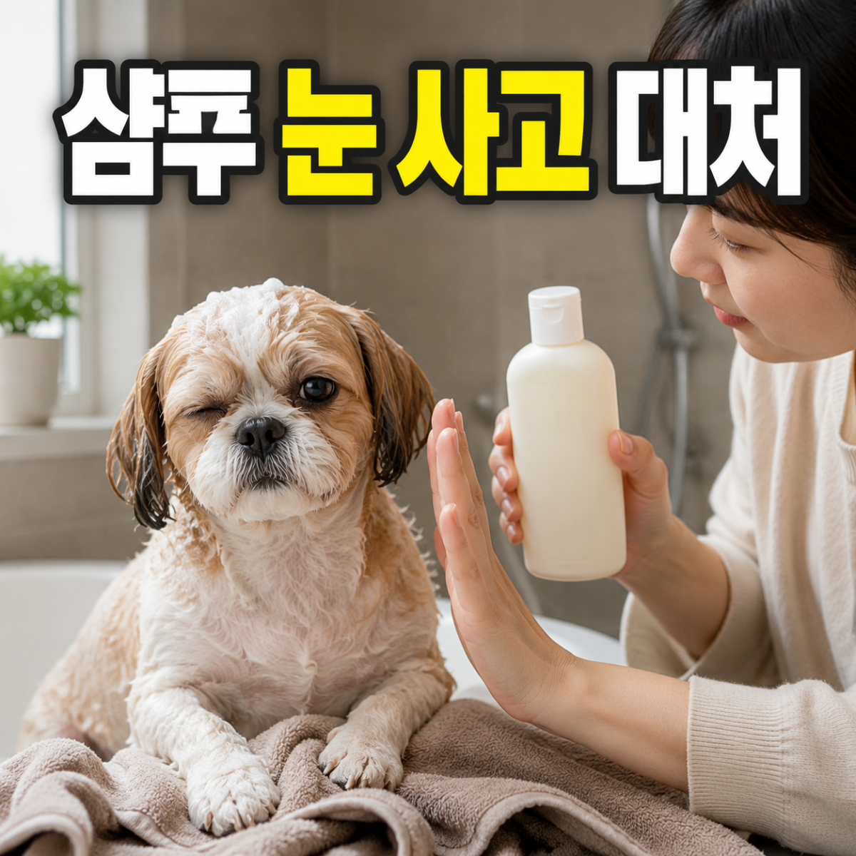 강아지 샴푸 눈 사고 대처