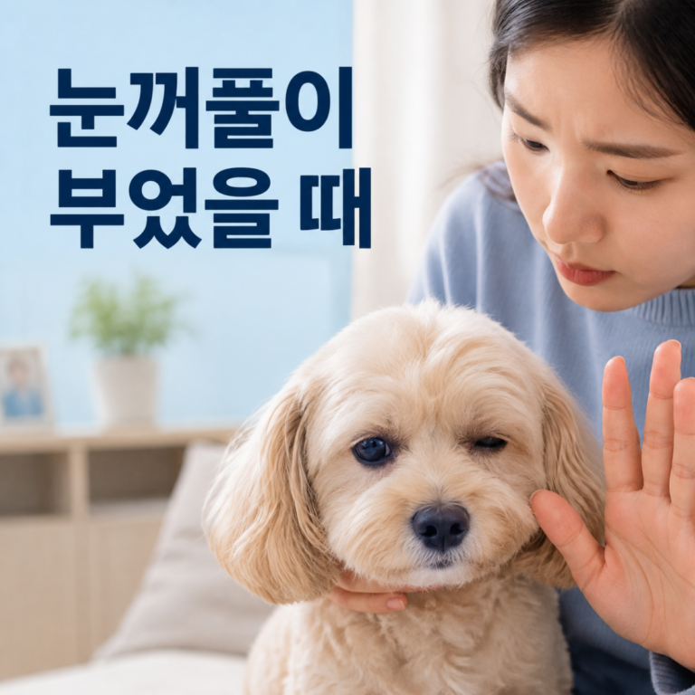 강아지 눈꺼풀 부었을 때|한쪽·양쪽 붓기와 응급 판단