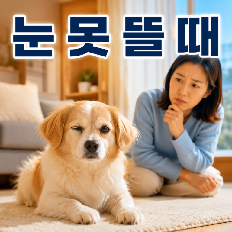 강아지가 눈을 갑자기 못 뜰 때|통증 신호·응급 진료 판단