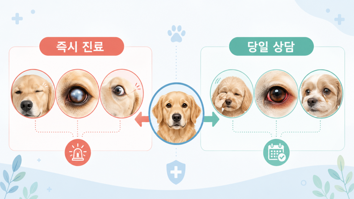 눈 비빔 위험 신호 구분