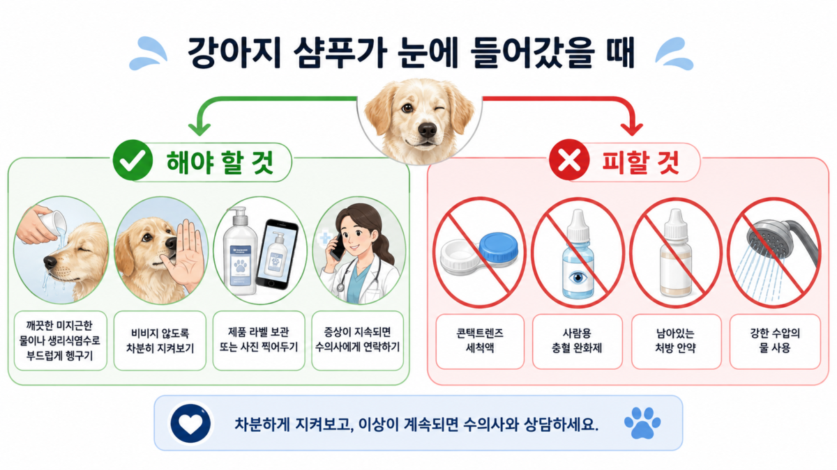 샴푸 눈 사고 해야 할 것과 피할 것