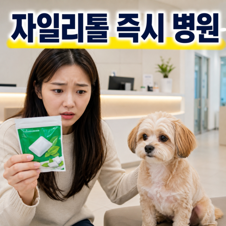 강아지가 자일리톨 먹었을 때|증상 전 즉시 병원 연락