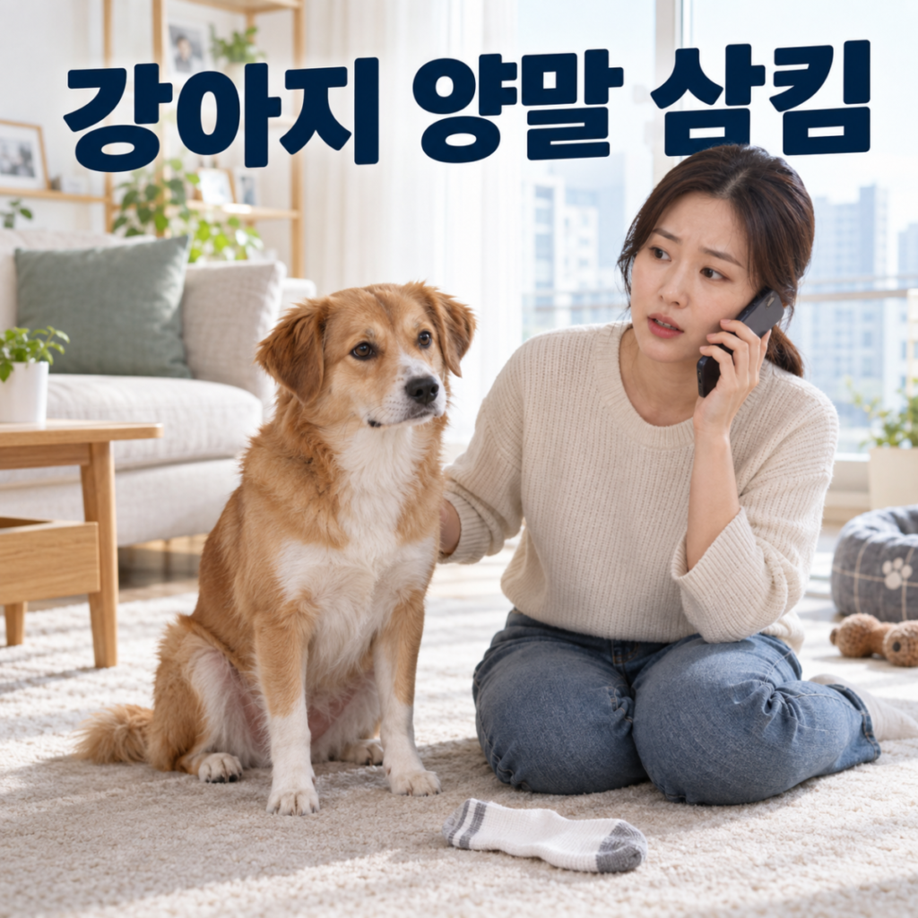 강아지 양말 삼킴 대처 대표 이미지