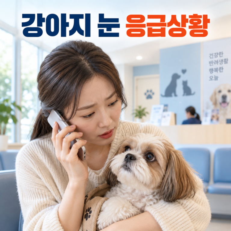 강아지 눈 응급상황 구분법 즉시 응급·당일 진료 판단 순서