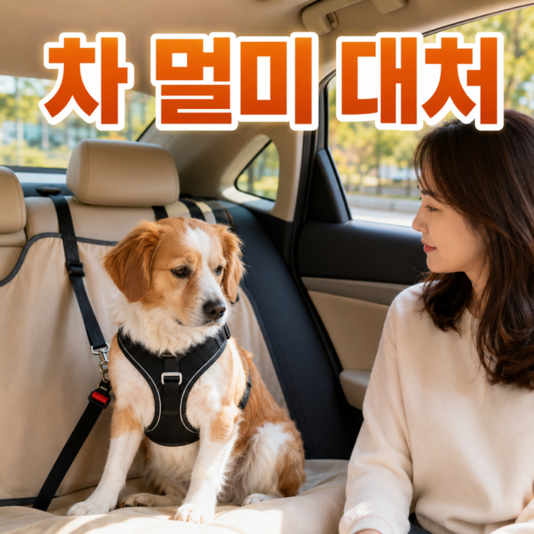 강아지 차 멀미할 때｜침 흘림·구토·불안 대처 순서